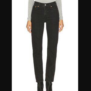 Levi's Wedgie Black Straight-Leg Jeans